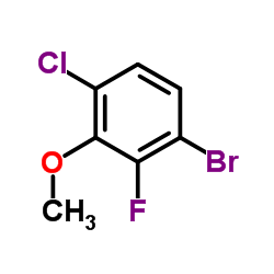 1-bromo-4-chloro-2-fluoro-3-methoxybenzene structure