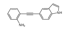 5-[(2-aminophenyl)ethynyl]indole结构式