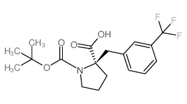 (R)-1-(TERT-BUTOXYCARBONYL)-2-(3-(TRIFLUOROMETHYL)BENZYL)PYRROLIDINE-2-CARBOXYLIC ACID structure