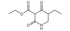 5-ethyl-2,4-dioxo-piperidine-3-carboxylic acid ethyl ester结构式