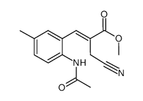 methyl-(E)-3-(2-acetamido-5-methylphenyl)-2-(cyanomethyl)propenoate结构式