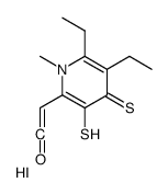 2-[5,6-diethyl-1-methyl-3,4-bis(sulfanyl)pyridin-1-ium-2-yl]ethenone,iodide Structure