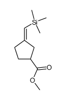 Z-3-<(Trimethylsilyl)methylen>cyclopentancarbonsaeuremethylester结构式