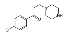 1-(4-chlorophenyl)-3-piperazin-1-ylpropan-1-one结构式