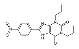 8-(4-nitrophenyl)-1,3-dipropyl-7H-purine-2,6-dione结构式