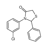 3-(3-chlorophenyl)-2-phenyl-1,3-thiazolidin-4-one Structure