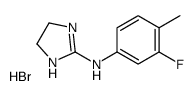 N-(3-fluoro-4-methylphenyl)-4,5-dihydro-1H-imidazol-2-amine,hydrobromide Structure