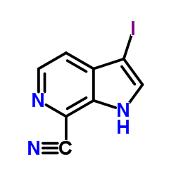 3-Iodo-7-cyano-6-azaindole Structure