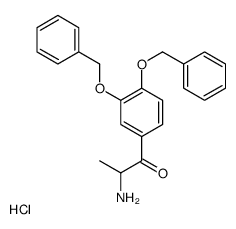 2-AMINO-3',4'-DIBENZYLOXYPROPIOPHENONE, HYDROCHLORIDE结构式