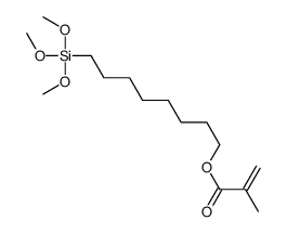 8-trimethoxysilyloctyl 2-methylprop-2-enoate结构式