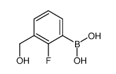 (2-Fluoro-3-(hydroxymethyl)phenyl)boronic acid structure