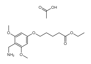 ethyl 5-(4-aminomethyl-3,5-dimethoxyphenoxy)valerate acetate结构式