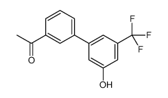 1-[3-[3-hydroxy-5-(trifluoromethyl)phenyl]phenyl]ethanone Structure