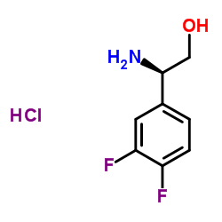 (2R)-2-Amino-2-(3,4-difluorophenyl)ethanol hydrochloride (1:1) Structure