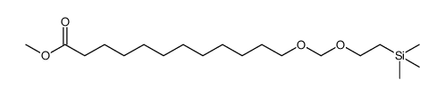 methyl 12-((2-(trimethylsilyl)ethoxy)methoxy)dodecanoate结构式