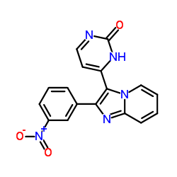 6-[2-(3-Nitrophenyl)imidazo[1,2-a]pyridin-3-yl]-2(1H)-pyrimidinone Structure