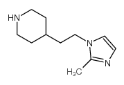 4-[2-(2-甲基-1H-咪唑-1-基)乙基]哌啶结构式