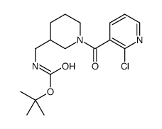 [1-(2-Chloro-pyridine-3-carbonyl)-piperidin-3-ylmethyl]-carbamic acid tert-butyl ester结构式