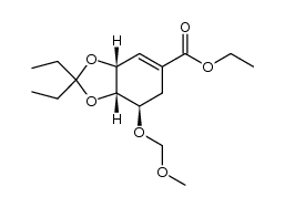 (3aR,7R,7aS)-ethyl 2,2-diethyl-7-(methoxymethoxy)-3a,6,7,7a-tetrahydrobenzo[d][1,3]dioxole-5-carboxylate Structure