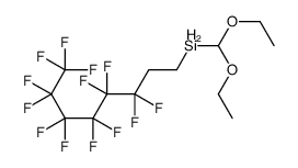 diethoxymethyl(3,3,4,4,5,5,6,6,7,7,8,8,8-tridecafluorooctyl)silane Structure