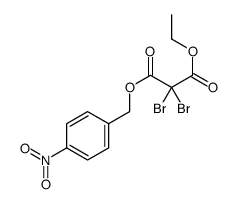 1-O-ethyl 3-O-[(4-nitrophenyl)methyl] 2,2-dibromopropanedioate Structure