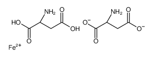 dihydrogen bis[L-aspartato(2-)-N,O1,O4]ferrate(2-) Structure