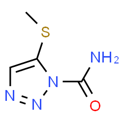 1H-1,2,3-Triazole-1-carboxamide,5-(methylthio)-(9CI)结构式