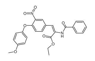 Ethyl 3-Nitro-4-(4-methoxyphenoxy)-α-benzoylaminocinnamate Structure