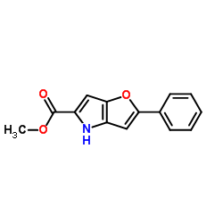 Methyl 2-phenyl-4H-furo[3,2-b]pyrrole-5-carboxylate结构式