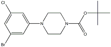 tert-Butyl 4-(3-bromo-5-chlorophenyl)piperazine-1-carboxylate Structure