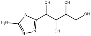 1-(5-氨基-1,3,4-噻二唑-2-基)丁烷-1,2,3,4-四醇结构式