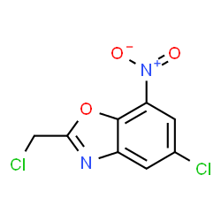 2-(氯甲基)-5-氯-7-硝基苯并噁唑结构式