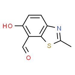 7-Benzothiazolecarboxaldehyde,6-hydroxy-2-methyl-(9CI)结构式