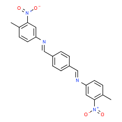 N,N'-[1,4-phenylenedi(methylylidene)]bis(4-methyl-3-nitroaniline) structure