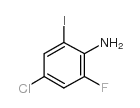 4-氯-2-氟-6-碘苯胺结构式