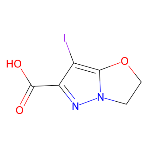 7-iodo-2,3-dihydropyrazolo[5,1-b]oxazole-6-carboxylic acid Structure