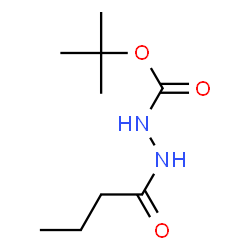 Hydrazinecarboxylic acid, 2-(1-oxobutyl)-, 1,1-dimethylethyl ester (9CI)结构式