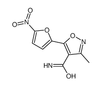 3-methyl-5-(5-nitrofuran-2-yl)-1,2-oxazole-4-carboxamide结构式