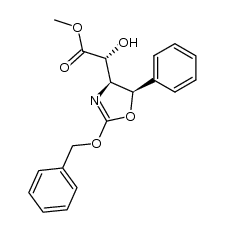 (R)-methyl 2-((4S,5R)-2-(benzyloxy)-5-phenyl-4,5-dihydrooxazol-4-yl)-2-hydroxyacetate结构式