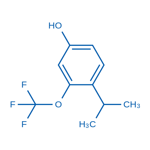 4-异丙基-3-(三氟甲氧基)苯酚结构式