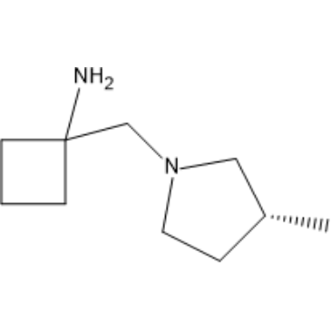 (R)-1-((3-Methylpyrrolidin-1-yl)methyl)cyclobutan-1-amine Structure