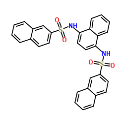 N,N'-1,4-Naphthalenediyldi(2-naphthalenesulfonamide)结构式