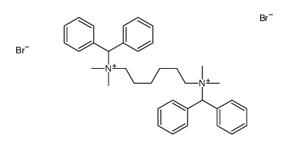 benzhydryl-[6-[benzhydryl(dimethyl)azaniumyl]hexyl]-dimethylazanium,dibromide Structure