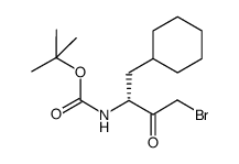 tert-butyl (R)-(4-bromo-1-cyclohexyl-3-oxobutan-2-yl)carbamate Structure