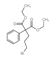 diethyl 2-(3-bromopropyl)-2-phenyl-propanedioate结构式