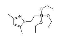 2-(3,5-dimethylpyrazol-1-yl)ethyl-triethoxysilane结构式