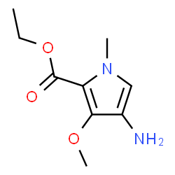 1H-Pyrrole-2-carboxylicacid,4-amino-3-methoxy-1-methyl-,ethylester(9CI)结构式