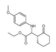 (2R,1'R)-ethyl 2-(p-methoxyphenylamino)-2-(2'-oxocyclohex-1'-yl)-acetate Structure