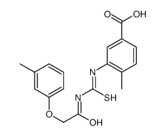 4-methyl-3-[[2-(3-methylphenoxy)acetyl]carbamothioylamino]benzoic acid结构式