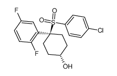 trans-4-[(4-chlorophenyl)sulfonyl]-4-(2,5-difluorophenyl)cyclohexanol结构式